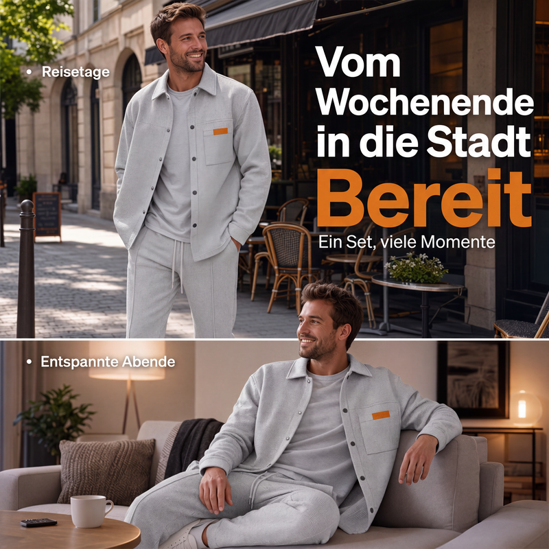 📢📢💎🧥 Herren-Waffel-Lounge-Set – bequem und vielseitig