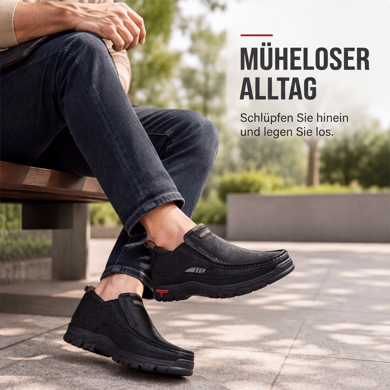 📢📢🎉✨Lässige Herren-Hausschuhe aus PU-Leder