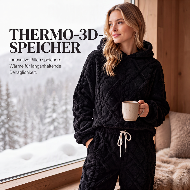 Damen Thermo-Fleece-Set mit 3D-Struktur – 2-teilig