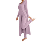 📢🎉🛍️✨ 2-teiliges Damen-Set: geripptes Longline-Top & schmale Hose