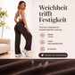 Damen-Yogahose mit hohem Bund und weitem Bein