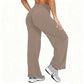 Damen-Yogahose mit hohem Bund und weitem Bein