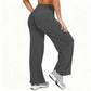 Damen-Yogahose mit hohem Bund und weitem Bein