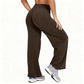 Damen-Yogahose mit hohem Bund und weitem Bein