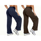Damen-Yogahose mit hohem Bund und weitem Bein