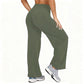 Damen-Yogahose mit hohem Bund und weitem Bein