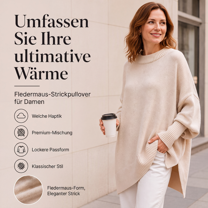 🧶 Schluss mit Pullovern, die einengen – Damen Rundhalspullover in entspannter Passform