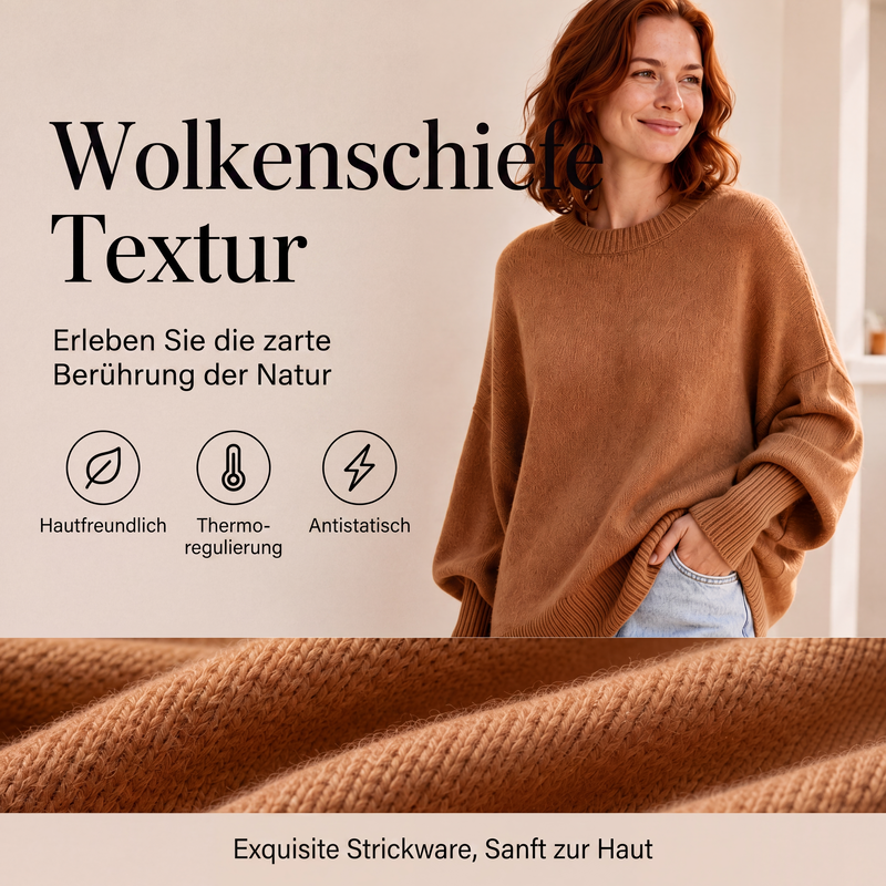 🧶 Schluss mit Pullovern, die einengen – Damen Rundhalspullover in entspannter Passform
