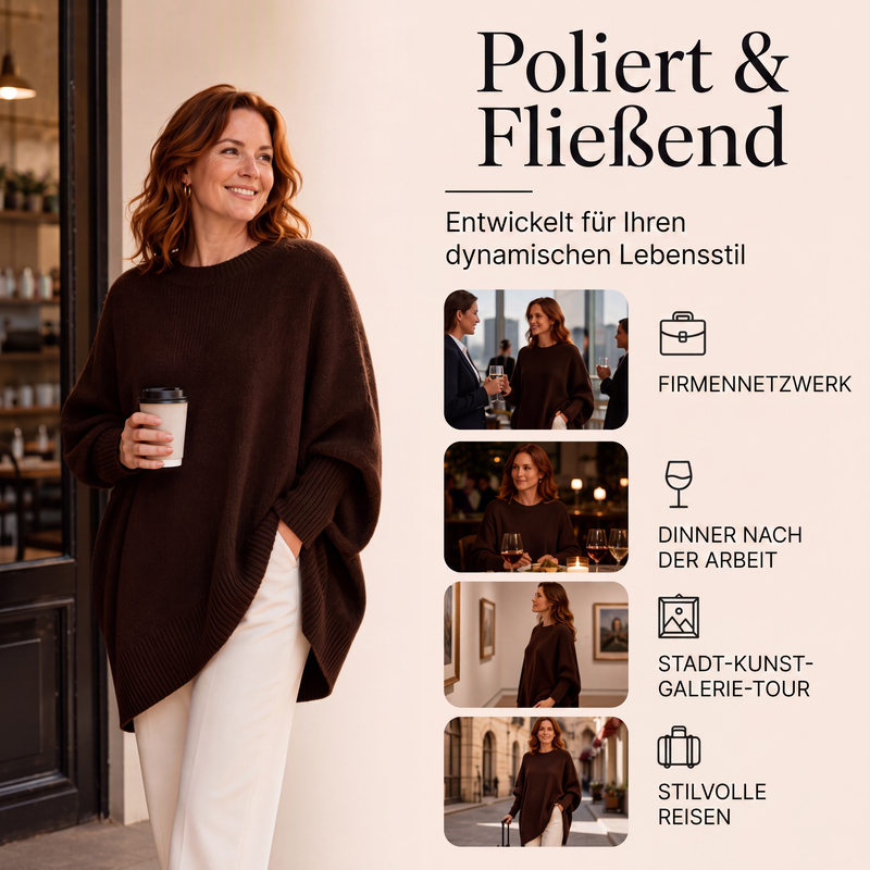 🧶 Schluss mit Pullovern, die einengen – Damen Rundhalspullover in entspannter Passform