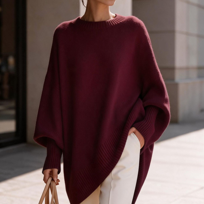 🧶 Schluss mit Pullovern, die einengen – Damen Rundhalspullover in entspannter Passform