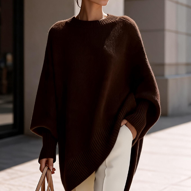 🧶 Schluss mit Pullovern, die einengen – Damen Rundhalspullover in entspannter Passform