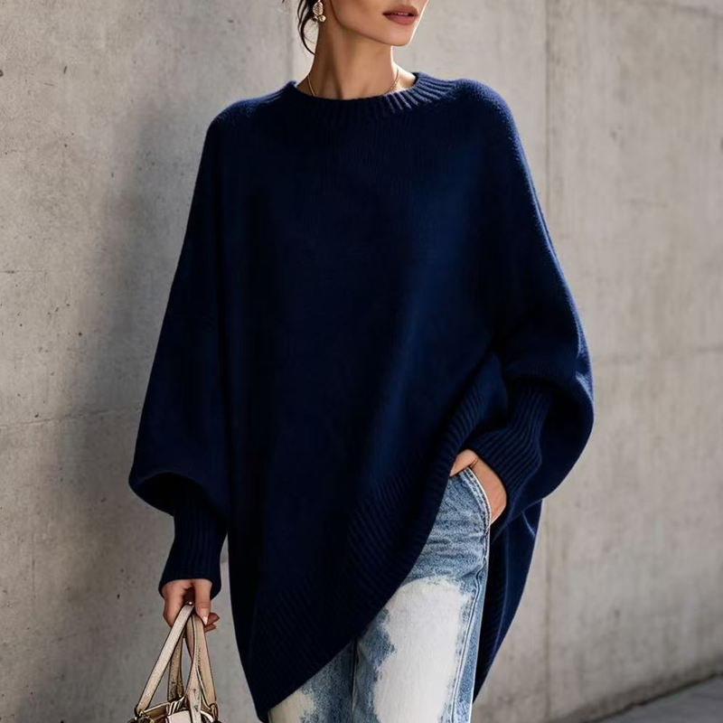 🧶 Schluss mit Pullovern, die einengen – Damen Rundhalspullover in entspannter Passform