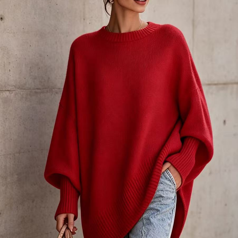 🧶 Schluss mit Pullovern, die einengen – Damen Rundhalspullover in entspannter Passform