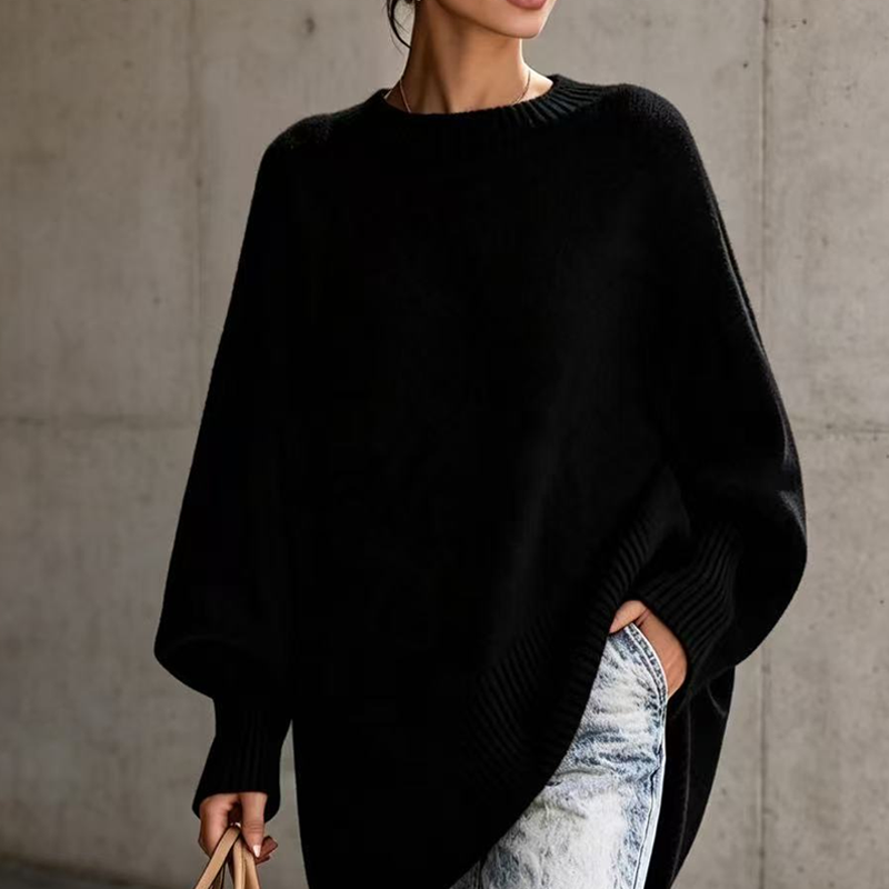 🧶 Schluss mit Pullovern, die einengen – Damen Rundhalspullover in entspannter Passform