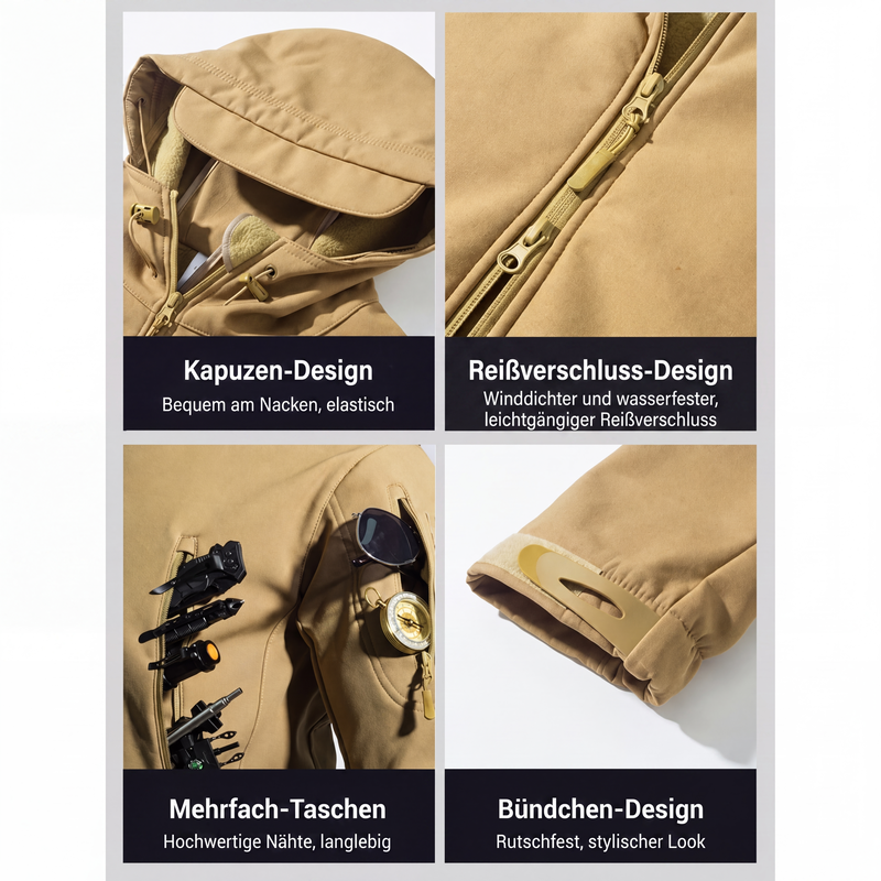 🛍️✨ Wasserdichte und warme Outdoorjacke für Herren