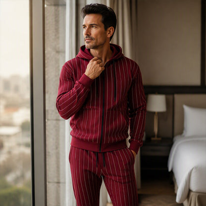 👕 50 % RABATT | Sportlicher Farbblock-Look & kompletter Freizeit-Style – Herren 2-teiliges Kapuzen-Set