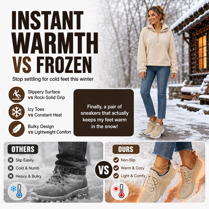 🎉✨Warme Wintersneaker aus Strick für Damen