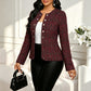 Vintage-Tweedjacke für Damen, schmal geschnitten