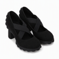 🎉✨Mary-Jane-Schuhe für Damen mit runder Spitze, überkreuzten Riemen, Blockabsatz, Plateau und Cut-Out-Ausschnitten, hochhackig