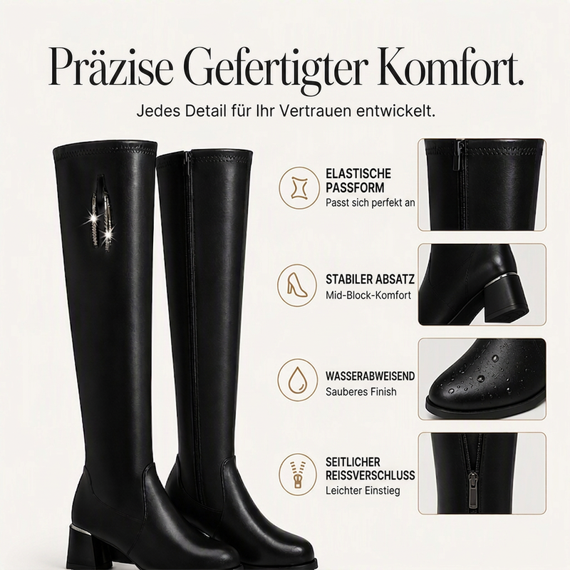 🥳💞👢Hochwertige Damen-Overknee-Stiefel, modernes Design, bequem zu tragen.🎁