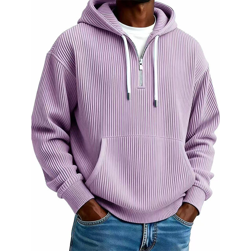 📢🎉🛍️✨Herren-Casual-Cord-Hoodie mit Halb-Reißverschluss