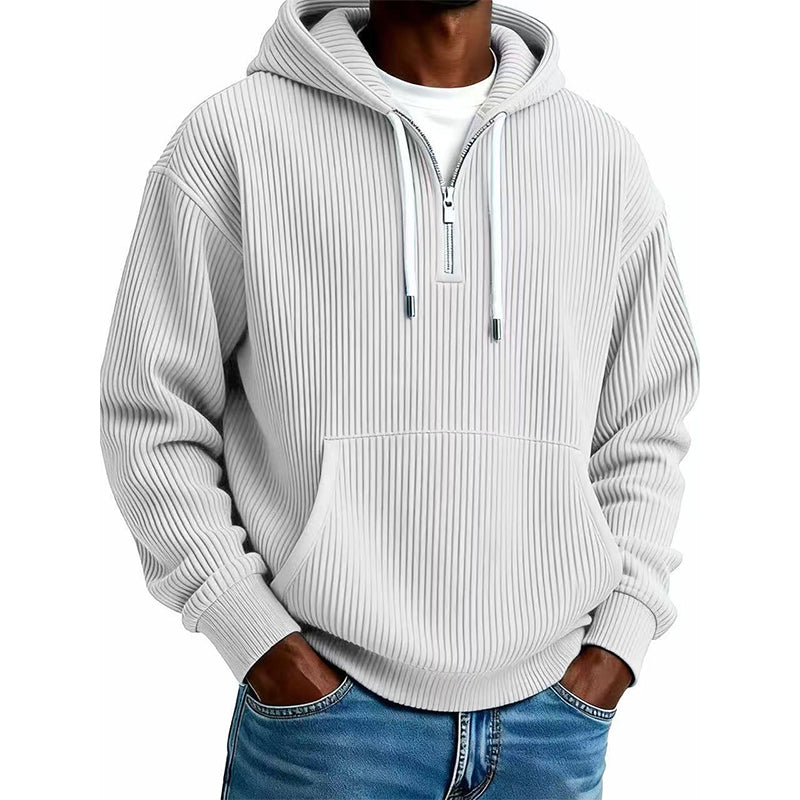 📢🎉🛍️✨Herren-Casual-Cord-Hoodie mit Halb-Reißverschluss