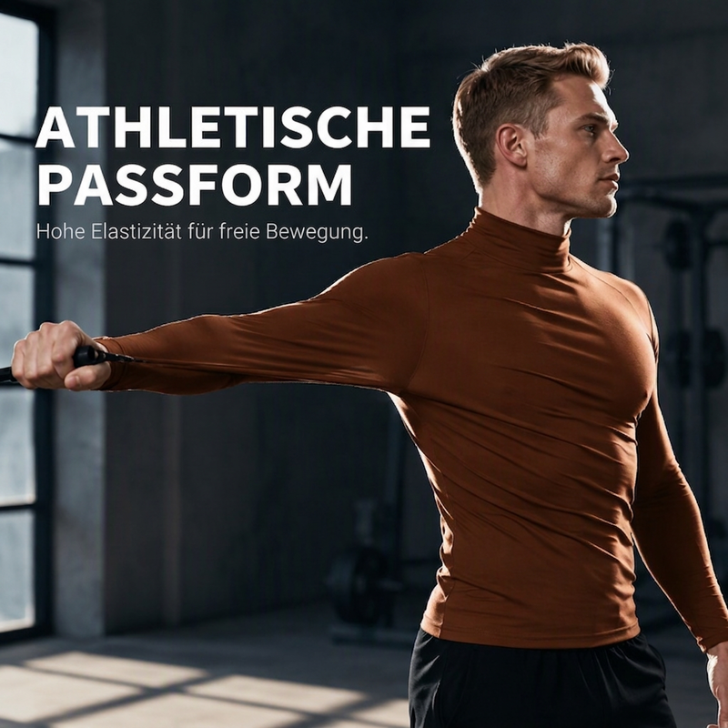 📊Herren Slim-Fit Rollkragenoberteil