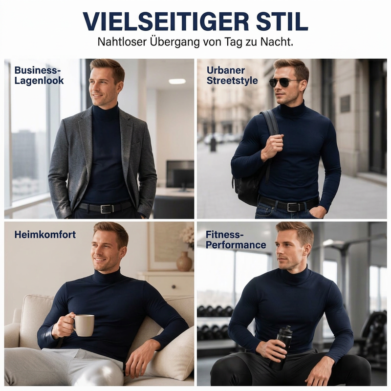 📊Herren Slim-Fit Rollkragenoberteil