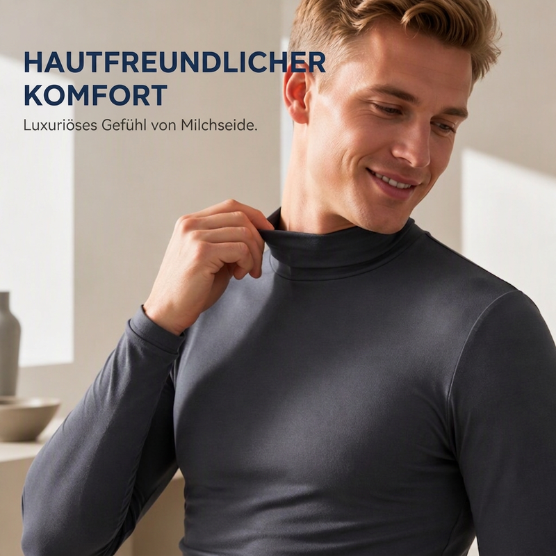 📊Herren Slim-Fit Rollkragenoberteil