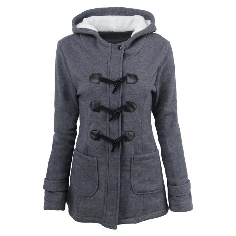 📢🎉🛍️✨Damen Kapuzenjacke, mittlerer Länge, verdickt