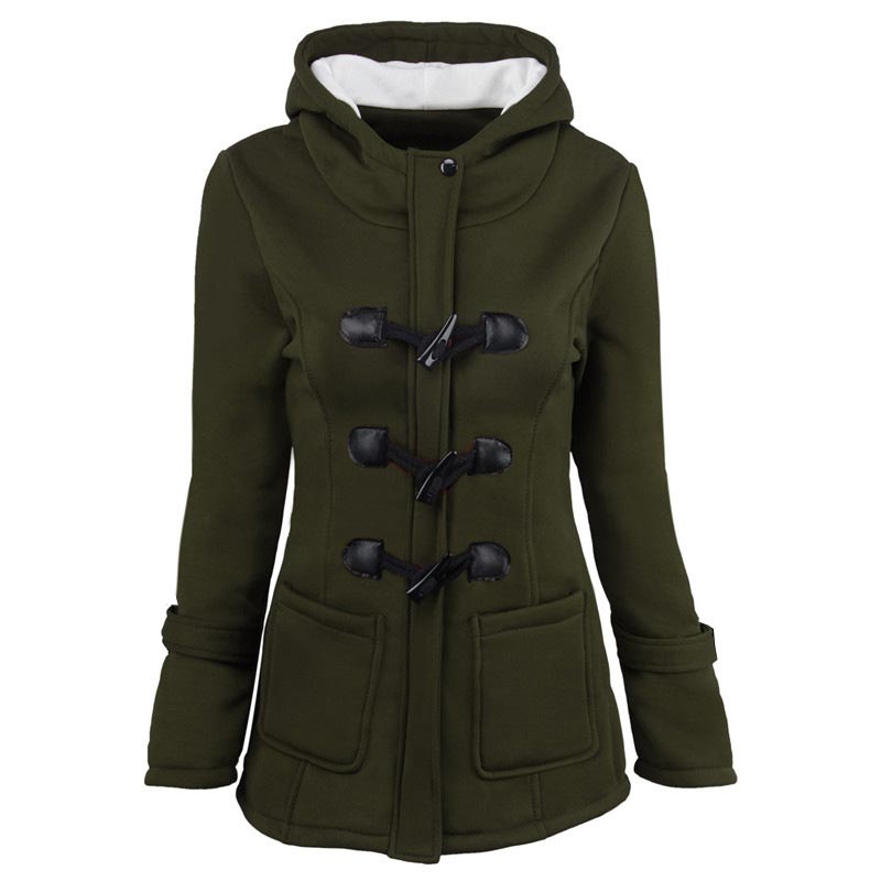 📢🎉🛍️✨Damen Kapuzenjacke, mittlerer Länge, verdickt