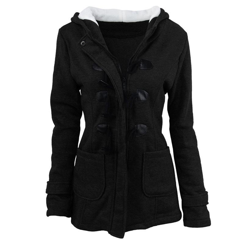 📢🎉🛍️✨Damen Kapuzenjacke, mittlerer Länge, verdickt