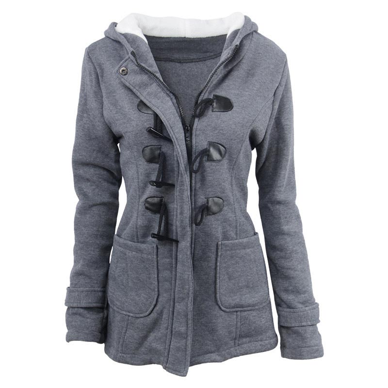 📢🎉🛍️✨Damen Kapuzenjacke, mittlerer Länge, verdickt