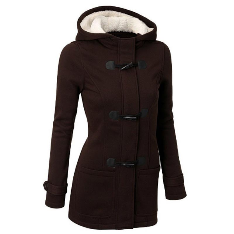 📢🎉🛍️✨Damen Kapuzenjacke, mittlerer Länge, verdickt