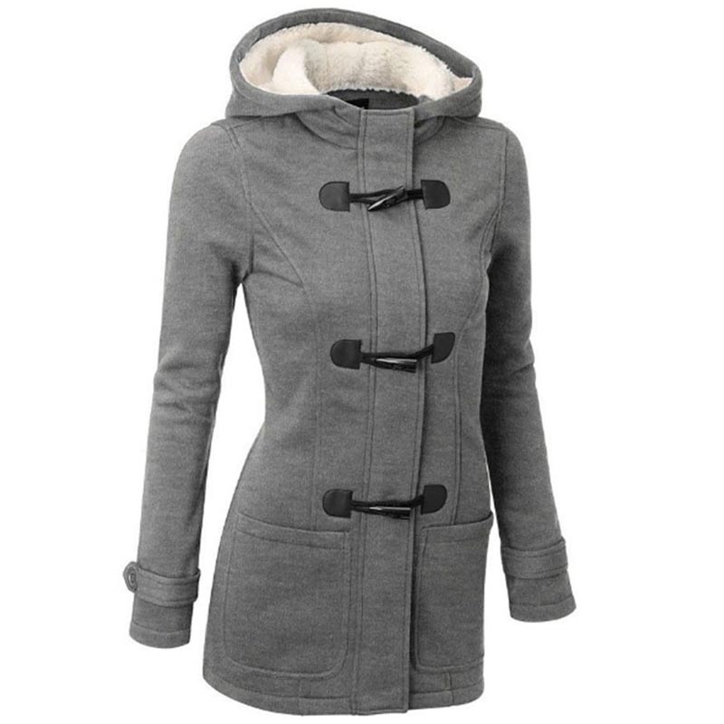 📢🎉🛍️✨Damen Kapuzenjacke, mittlerer Länge, verdickt
