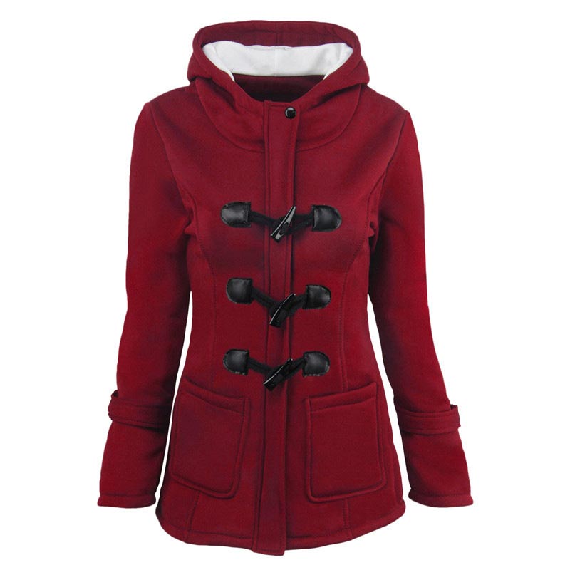 📢🎉🛍️✨Damen Kapuzenjacke, mittlerer Länge, verdickt