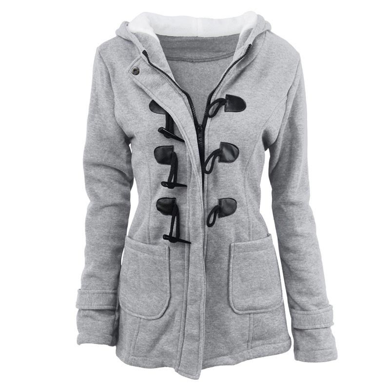 📢🎉🛍️✨Damen Kapuzenjacke, mittlerer Länge, verdickt