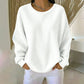 🎉✨ Damen Waffelstrick-Sweatshirt im Loose-Fit