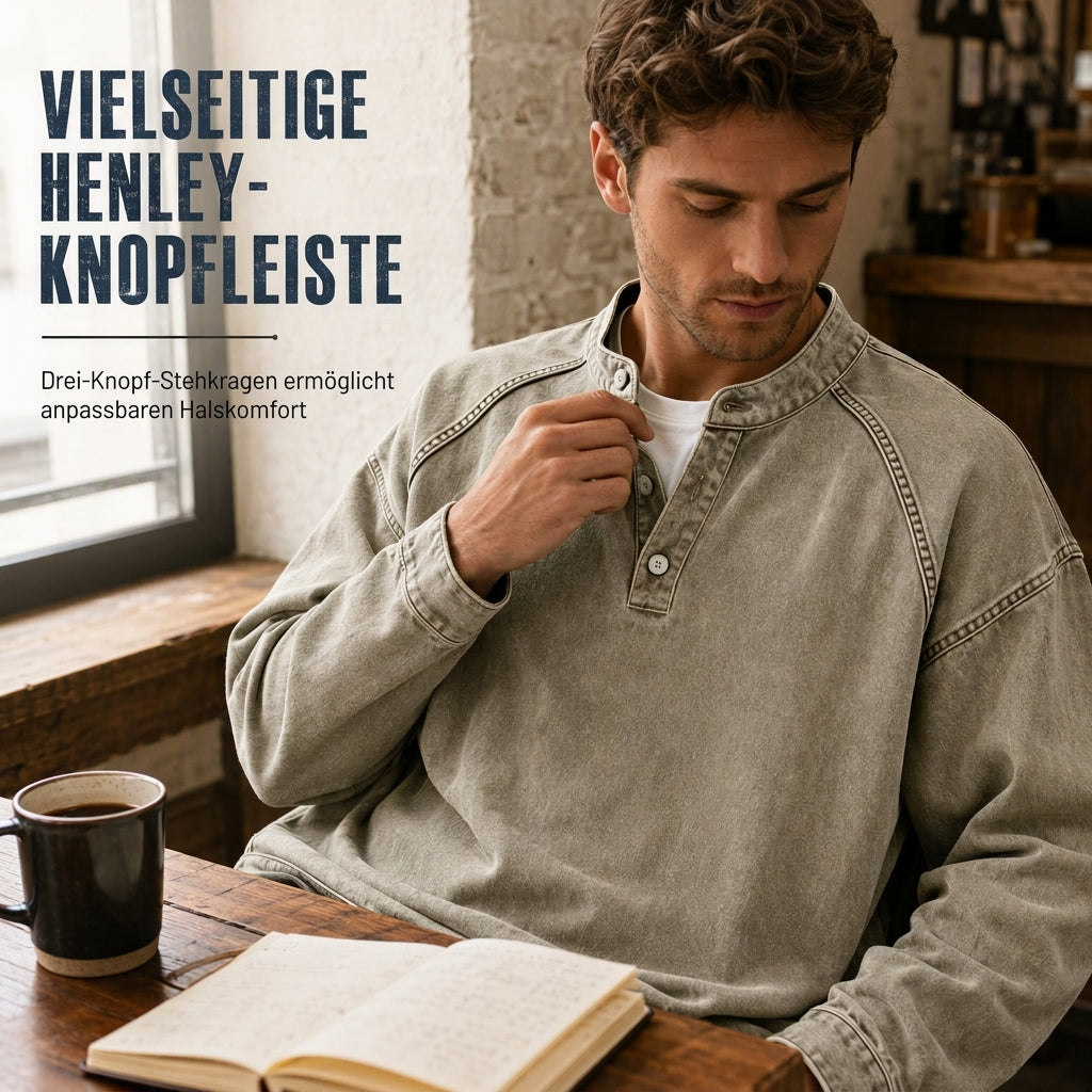 🔥✨Herren Vintage-Freizeit-Sweatshirt mit lockerer Passform