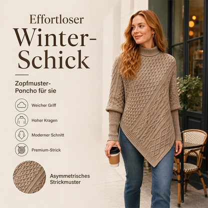 📢📢🎉✨Zopfpullover-Poncho für Damen
