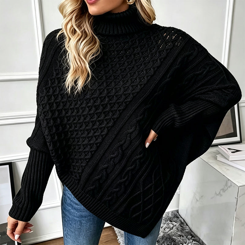 📢📢🎉✨Zopfpullover-Poncho für Damen