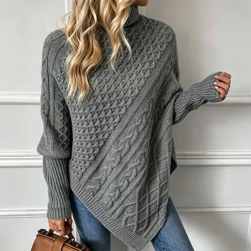📢📢🎉✨Zopfpullover-Poncho für Damen