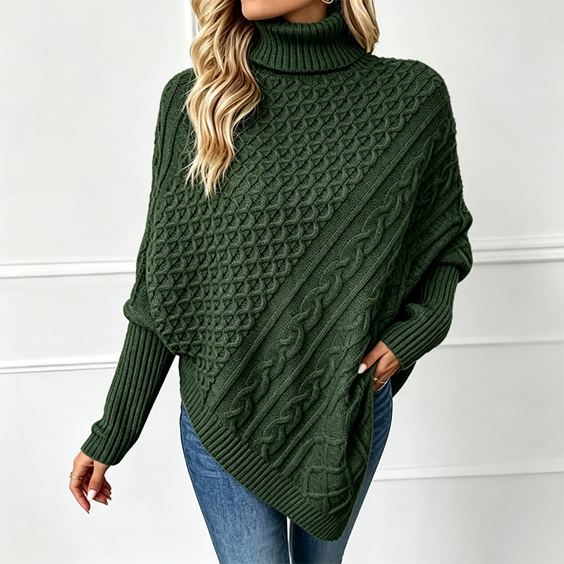 📢📢🎉✨Zopfpullover-Poncho für Damen