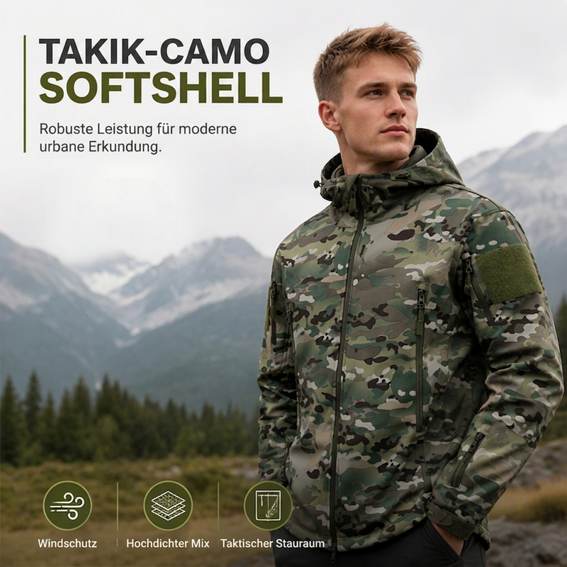 📢📢🎉✨Outdoor-Camouflage-Kapuzenjacke für Herren – Lässiger Camo-Look, bequemer Sitz & vielseitig kombinierbar