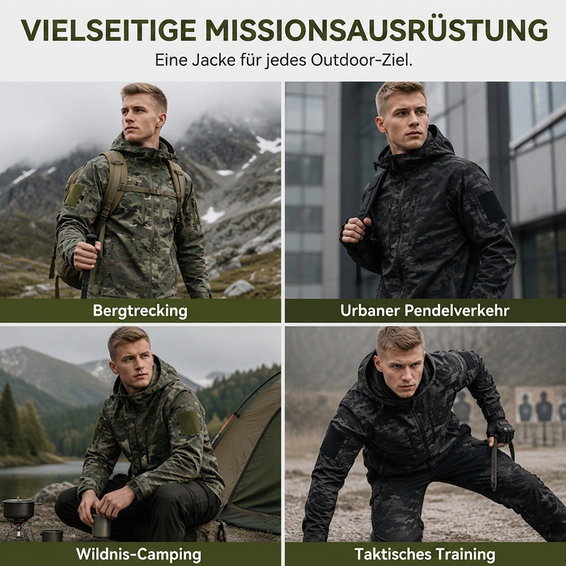 📢📢🎉✨Outdoor-Camouflage-Kapuzenjacke für Herren – Lässiger Camo-Look, bequemer Sitz & vielseitig kombinierbar
