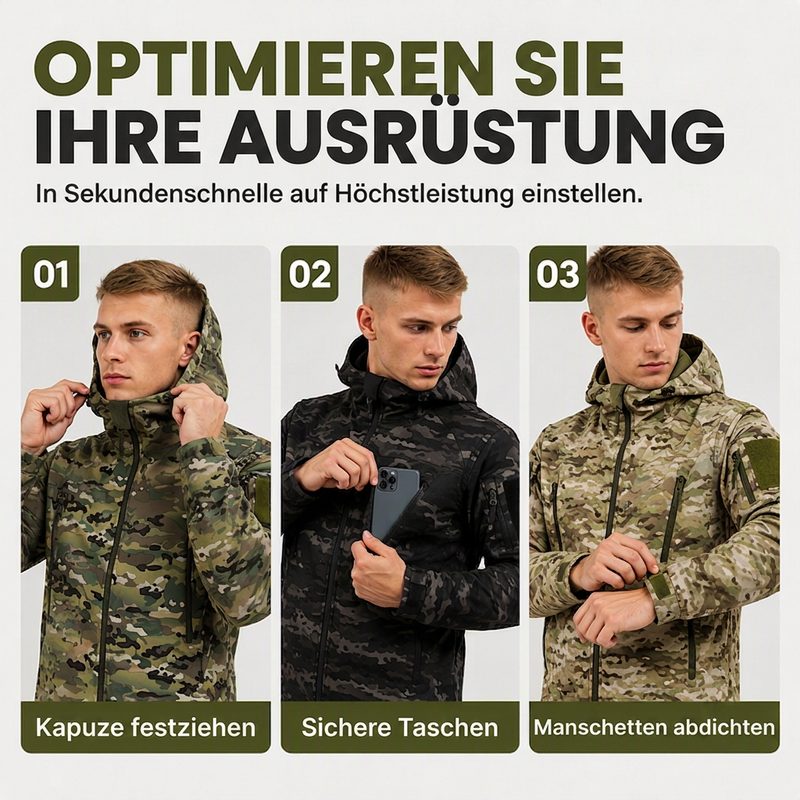📢📢🎉✨Outdoor-Camouflage-Kapuzenjacke für Herren – Lässiger Camo-Look, bequemer Sitz & vielseitig kombinierbar
