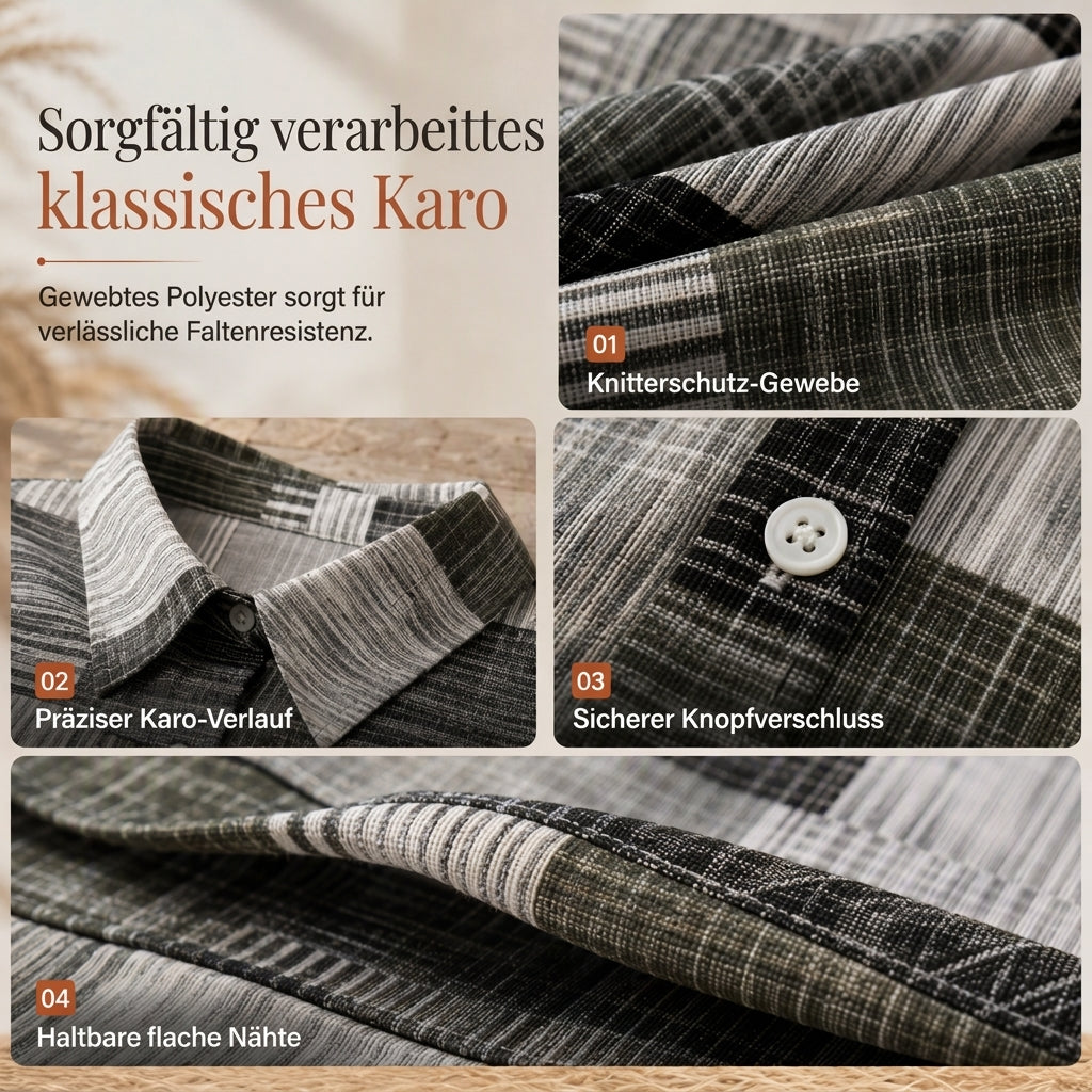 🛍️✨Leger geschnittenes kariertes Langarmhemd in Übergröße, Sonnenschutz-Oberbekleidung für Frühling und Herbst