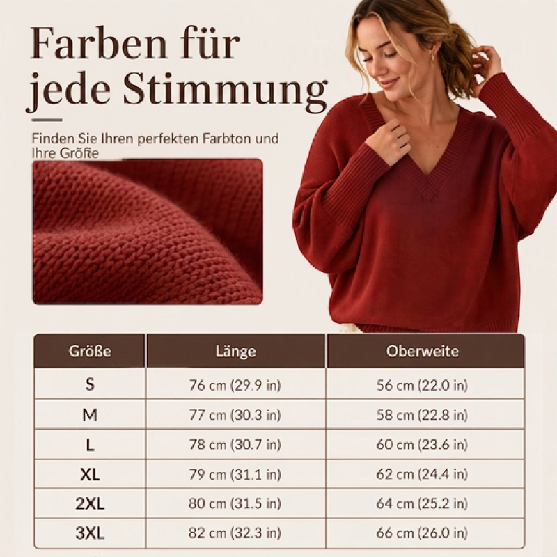 🌿 Klassisch & feminin – Strickpullover in mittlerer Länge – Weicher Stoff, moderner Schnitt & vielseitig kombinierbar