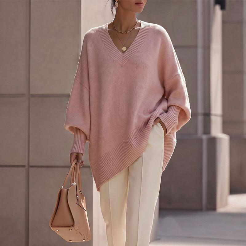 🌿 Klassisch & feminin – Strickpullover in mittlerer Länge – Weicher Stoff, moderner Schnitt & vielseitig kombinierbar