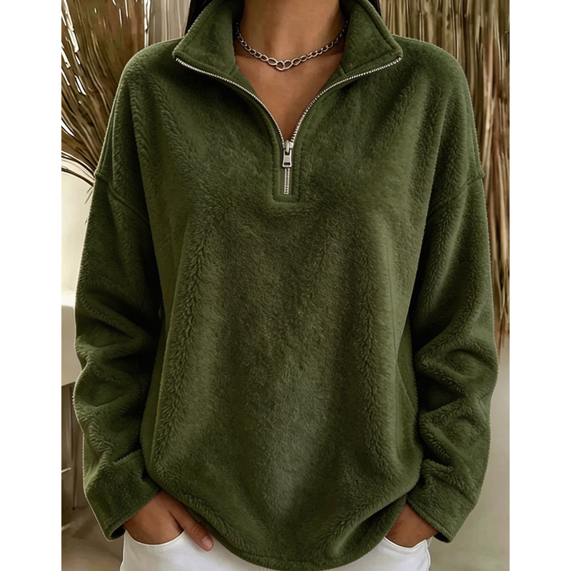 🔥 ✨Bequemes, gemütliches Quarter-Zip-Sweatshirt für Damen